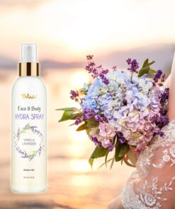 Deluvia Hydra Spray, Moisturizing Body Spray and Face Mist with Essential Oils, Organic Aloe Vera, Dead Sea Salts, Provitamin A, Vitamin C. Alcohol Free, Paraben Free. (Vanilla Lavender) Vanilla Lavender 15 71Y83xBIySL
