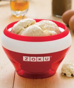 ZOKU Ice Cream Maker, Compact Make and Serve Bowl with Stainless Steel Freezer Core Creates Soft Serve, Frozen Yogurt, Ice Cream and More in Minutes, BPA-free, Red 9 71Y8A5YIJXL