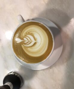 Konitz Coffee Bar Cappuccino Coffee Cups Set with Saucers, White Cappuccino Cups Set of 4 - 6 oz Coffee Cup Set with Saucers, Porcelain Cappuccino Cup 1 Giftboxed Set 47 71Y9QZ8q4XL