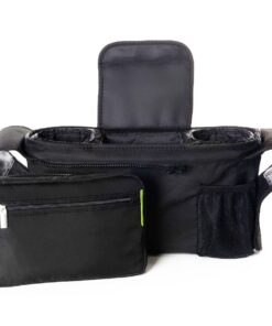 Ethan & Emma Universal Stroller Organizer - Elevate Your Experience w/Insulated Cup Holders, Diaper Storage, Secure Straps, Detachable Bag, Pockets for Phone, Keys, Toys. Smart Parenting Black 43 71Y9jIj5GiL