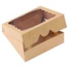 ONE MORE 9inch Brown Bakery Pie Boxes,Large Kraft Cookie Boxes with PVC Window Natural Disposable box 9x9x2.5inch,12 of Pack 15 71Y9mWkFB7L