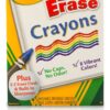 Crayola Washable Dry Erase Crayons (8ct), Includes Eraser Mitt & Sharpener, Classroom Supplies for Teachers 8 Count (Pack of 1)
