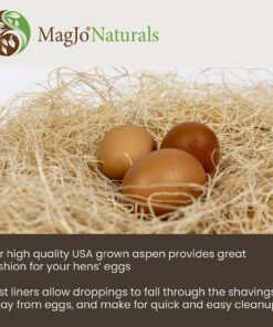 MagJo Premium Aspen 12 Pack Excelsior Nesting Liners (12 Pack), Chicken Bedding for Nesting Box, Nesting Pads Box Liners, Chicken Bedding for coop, Chick Bedding, USA Grown & Sustainably Harvested 26 71YAV81cGwS