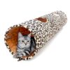 PAWZ Road Cat Toys Collapsible Tunnel Dog Tube for Fat Cat,Rabbits,Dogs Length 51" Diameter 12" Leopard Large-51" 31 71YAdZbrtL