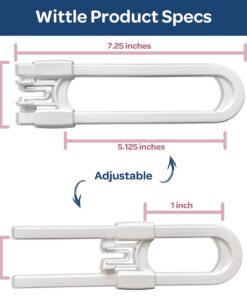6-Pack Sliding Cabinet Locks - Reusable U-Shaped Child Cabinet Locks for Baby Proofing Cabinets, Drawers, Cupboards & More - No Tools, No Drilling, Easy to Use Child Proof Cabinet Latches by Wittle 25 71YB7Zlq FL 3