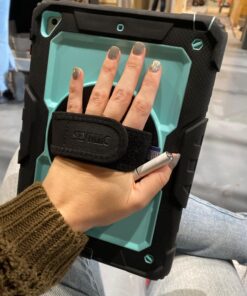 SEYMAC Stock iPad 6th/5th Generation Case with Screen Protector, 360 Rotating Stand, Drop-Proof Protection, Compatible with iPad 6th/5th/Air 2/Pro 9.7 in SkyBlue+Black 47 71YBKBJ16NL