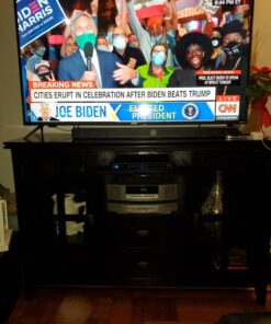 SIMPLIHOME Artisan SOLID WOOD 53 Inch Wide Transitional TV Media Stand in Black for TVs up to 60 Inches, For the Living Room and Entertainment Center Tall TV Media Stand 59 71YDZIpvlnL