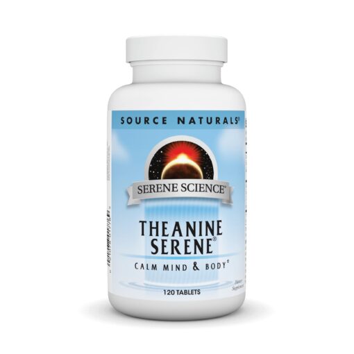 Source Naturals Serene Science L-Theanine with Magnesium and GABA - 120 Tablets 1 120 Count (Pack of 1)