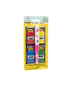 Alternative view of Post-it Flags Value Pack, 50/Dispenser, 4 Dispensers/Pack, 1 in Wide, Assorted Colors, Includes FREE Flags + Highlighter (680-RYBGVA)