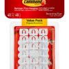 Command Small Decorating Clips, Damage Free Hanging Light Clips with Adhesive Strips, No Tools Small Wall Clips for Hanging Lights and Cables, 40 White Clips and 48 Command Strips 40 Clips