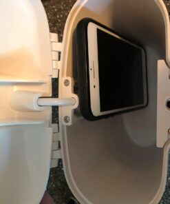 SAFEGO Portable Indoor/Outdoor Lock Box Safe with Key and Combination Access (White) White 48 71YFBTjMkqL