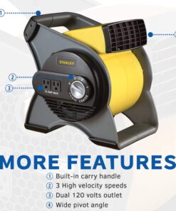 Lasko 655704 Stanley Pivoting Blower Fan 25 71YFPBQEEQL