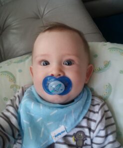 MAM Night Pacifiers , MAM Pacifiers 6+ Months, Best Pacifier for Breastfed Babies, Glow in the Dark Pacifier, Baby Boy Pacifier, 6-16 (Pack of 2) 46 71YFwtAxW4L