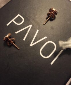 PAVOI 14K Gold Plated Sterling Silver Post Stud Earrings for Women | Pave CZ Mini Disc | Gold Earrings for Women Rose Gold 28 71YGUIttu9L