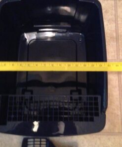 IRIS USA Large Split-Hood Cat Litter Box with Scoop and Grate, Blue Split Hooded - Navy 57 71YH0VSw2DL