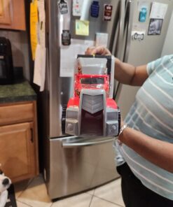 Amazon Basics Toy Car Carrier Truck With Storage For Kids Ages 3 and Up, 6-Pieces Diecast Vehicles & 16 Accessories, Multicolor, Medium 62 71YI ZTshlL