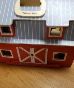 Melissa & Doug Fold and Go Wooden Barn With 7 Animal Play Figures - Farm Animals Portable Toys For Kids And Toddlers Ages 3+ Set 52 71YIEao XIL