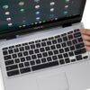 CaseBuy Keyboard Skin Cover for Acer Chromebook Spin 11 311 CP311 C733 R11 C738T 511 512/Chromebook 314 514 CB314 CB514 /Chromebook Spin 713 CP713 R13 CB5-312T/Acer Chromebook 14 15 inch, Black