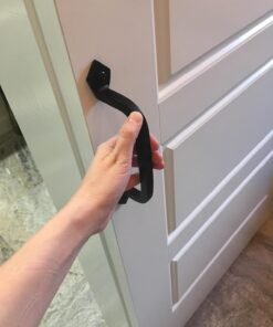 Iron Valley - 9'' Square Door Pull Handle - Solid Cast Iron 26 71YJnj1Dg L
