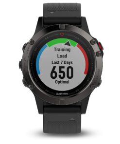 Garmin fēnix 5, Premium and Rugged Multisport GPS Smartwatch, Slate Gray/Black Band, 47 MM Watch Only Slate Gray with Black Band 47mm 33 71YK1DwjSmL