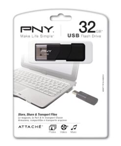 PNY Attache USB 2.0 Flash Drive, 32GB/ BLACK (P-FD32GATT03-GE) 24 71YK2xjLpEL