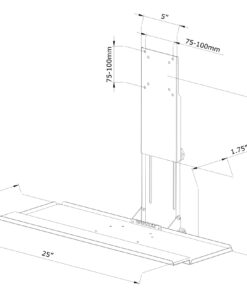 VIVO Computer Keyboard and Mouse Platform Tray, Adjustable VESA Mount Attachment, MOUNT-KB02 24 71YKS5i0YjL
