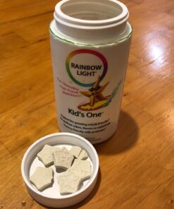 Rainbow Light Kids One Multivitamin, Chewable Multivitamin for Kids Provides Healthy Growth and Immune Support, With Vitamin C, Zinc, & B Complex, Vegetarian and Gluten Free, Fruit Punch, 90 Count 90 Count (Pack of 1) 54 71YL8EcYj5L 3