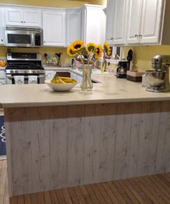 ROSEROSA Peel and Stick PVC Reclaimed Wood Self-Adhesive Wallpaper Covering Countertop Backsplash Panel White (22344 : 1.64 Feet X 9.84 Feet) 45 71YLOJnGByL