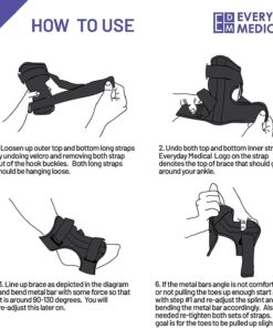 Everyday Medical Plantar Fasciitis Night Splint Brace for Plantar Fasciitis Pain Relief I Dorsal Foot Stretching Support for Achilles Tendonitis, Heel Pain, Plantar Fascia, Drop Foot -Men & Women 22 71YMEpWM0lL