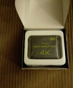 eSynic HDMI Splitter 4K HDMI Splitter 1 in 2 Out HDMI Splitters Box Power HDMI Splitter for Dual Monitors Hdcp Bypass HDMI Splitter Supports Full HD 1080P 4K @ 30Hz for PS4 Fire Stick HDTV etc Style-B 26 71YNEB6APJL