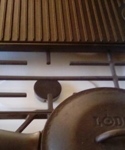 Lodge LPGI3 Cast Iron Reversible Grill/Griddle, 20-inch x 10.44-inch, Black 20 Inch Double Burner 64 71YP5vE8IuL