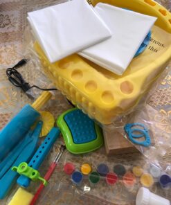 Faber-Castell Pottery Studio - Kids Pottery Wheel Kit for Ages 8+, Complete Pottery Wheel and Painting Kit for Beginners, 3 lbs of Sculpting Clay and Tools 34 71YP7N8O5eL