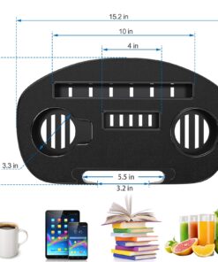 Keten Zero Gravity Chair Tray, Upgraded Version Cup Holder for Zero Gravity Chair Large Utility Clip On Chair Table/Tray for Carrying iPhone 7Plus/ iPad/Water Cups/Books (Black) 23 71YPBibmPlL