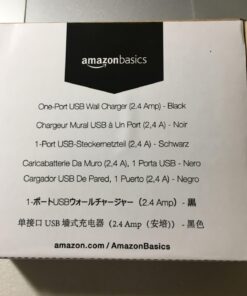Amazon Basics 12W One-Port USB-A Wall Charger (2.4A) for Phones (iPhone 15/14/13/12/11/X, Samsung, and more), non-PPS, Black One Port 28 71YPvE1hPkL