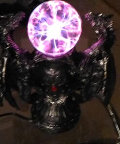 Zeckos Guardians of The Mystic Urn: Twin Dragon Resin Statue with Touch-Activated Plasma Ball - Gothic Decor Accent - Great Bedroom or Dorm Accent - 12 Inches High 9 71YPz2g0DHL