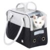 MG Collection Stylish 2 Tone Quilted Soft Sided Travel Pet Carrier Tote Hand Bag for Only Small Medium-Sized Cats Dogs Puppy 47 71YR0Tr3WhL