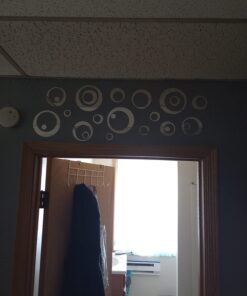 aooyaoo Circle Mirror DIY Wall Sticker Wall Decoration 24pcs Grey 38 71YRkHC3uTL