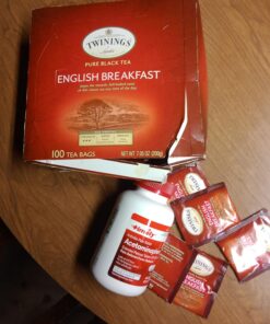 Twinings English Breakfast Black Tea, 100 Individually Wrapped Tea Bags, Smooth, Flavourful, Robust, Caffeinated 100 Count (Pack of 1) 29 71YS0GP6xL