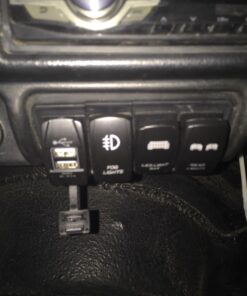 MicTuning LS081602JL, Backlit Fog Lights Rocker Switch Kit, On/Off LED Light, 20A 12V Toggle, Blue 29 71YSY8OBxLL