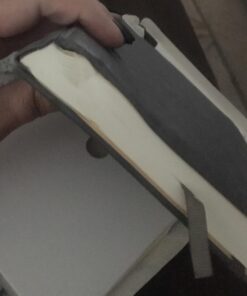 Thick Classic Notebook with Pen Loop - A5 College Ruled Hardcover Writing Notebook with Pocket + Page Dividers Gifts, Banded, Large, 180 Pages, 8.4 x 5.7 in Gray 57 71YT zRnJ0L