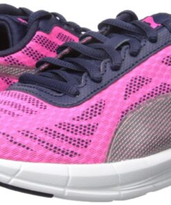 PUMA Meteor JR Running Shoe Big Kid (8-12 Years) 6 Big Kid Pink Glo Puma Silver 14 71YT5ZQrOjL