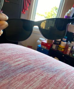 ShadyVEU Super Dark Black Lens Round Sunglasses UV Protection Spring Hinge Soft Matte Frame Fashion Shades 42 71YT63VKp7L