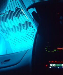 OPT7 Aura Interior Car Lights with Remote Control, Color Change, Music Sync Inside Ambient Lighting Kit, LED Lights for Car Truck Under Dash Accessories, Charger Adapter 12V, 4pc Single Row LED Strip RGB (Red, Green, Blue) 48 71YUPbcbL