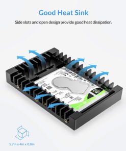ORICO 2.5 SSD SATA to 3.5 Hard Drive Adapter Internal Drive Bay Converter Mounting Bracket Caddy Tray for 7 / 9.5 / 12.5mm 2.5 inch HDD / SSD with SATA III Interface(1125SS) 1125SS-V1-BK-EP 33 71YUjuouokL
