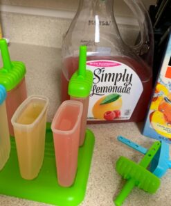 Popsicles Molds, Ozera Set of 6 Reusable Ice Pop Molds Easy Release Popsicle Maker Molds Cream Popcical Molds for Homemade Popsicles With Funnel & Cleaning Brush Assorted Colors 42 71YVioWaxuL