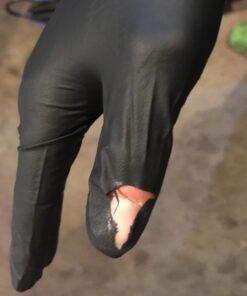 SAS Raven Powder Free Nitrile Disposable Gloves | 7 Mil - Lg | Latex Free, Chemical + Puncture Resistant, Textured Grip, Single Use | for Automotive, Industrial, Janitorial, MRO, Food Service 36 71YWRZzgFZL