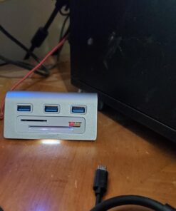 SABRENT Premium 3 Port Aluminum USB 3.0 Hub with Multi in 1 Card Reader (12" Cable) for iMac, All MacBooks, Mac Mini, or Any PC (HB-MACR) USB 3.0 Type A 38 71YWdntIgvL