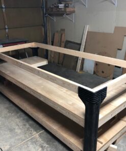 2x4basics 90164MI Custom Work Bench and Shelving Storage System, Black Work Bench with Shelf 80 71YX1tzzrPL