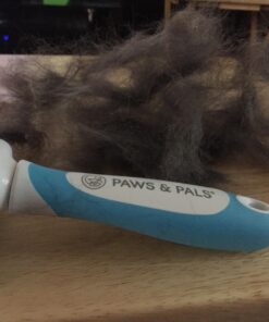 Paws & Pals Dog Brush - Gentle Soft Hair Rake Trimming Comb - Best for Shedding Dogs-Cats, Thick Long Short Haired Pet, Coat Grooming & Cat Hair Fur Removal - Self Cleaning - Deshedding Supplies 45 71YX37iXS7L