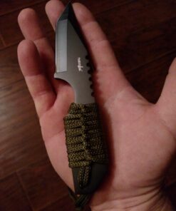 Survivor HK-106320-2 HK-106320 Series Fixed Blade Outdoor Knife, Tanto Blade, Cord-Wrapped Handle, 7" Overall, Green (Pack of 2) 24 71YXIkBQOXL